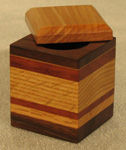 Wood Accents Ring Boxes - 1 Hole Opened