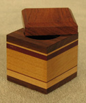 Wood Accents Ring Boxes - 1 Hole Opened