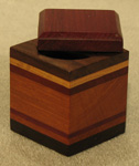 Wood Accents Ring Boxes - 1 Hole Opened