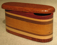 Wood Accents Ring Boxes - 3 Holes Opened